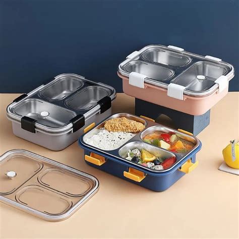 three section lunch box